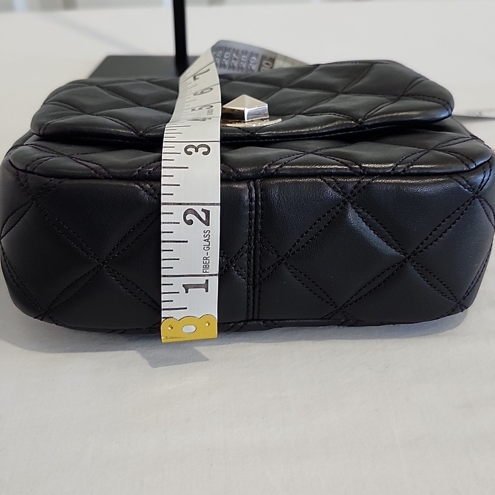 Kate Spade Natalia Square Black Quilted Crossbody Handbag With Handle and Strap - Picture 9 of 11